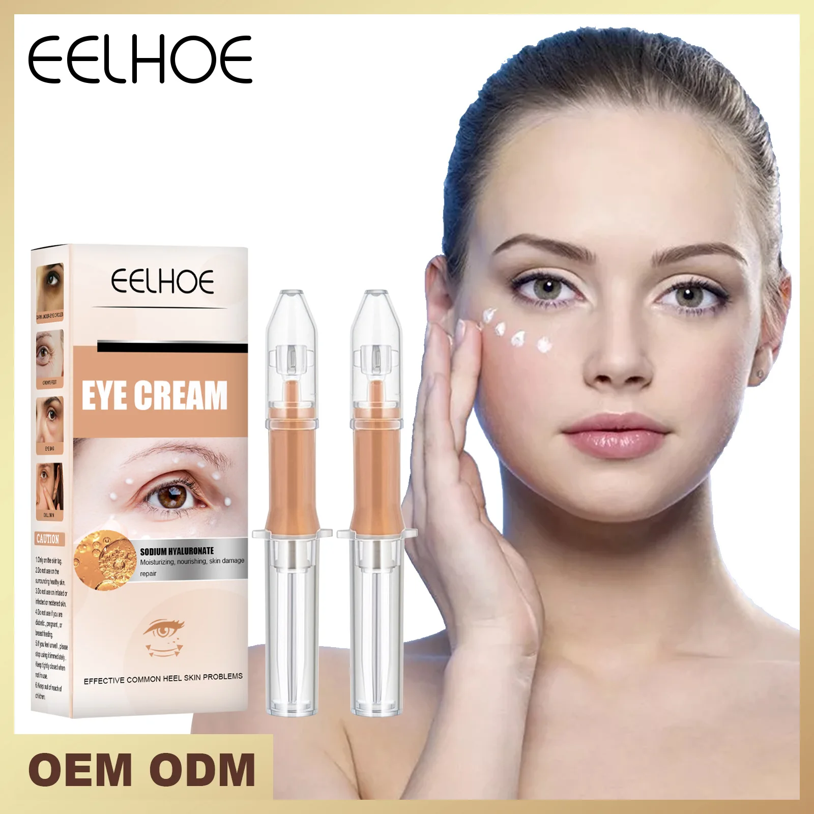 Eelhoe Lifting Liquid Pump Eye Cream Remove Dark Circles Eye Bag Anti Puffiness Against Aging Deep Moisturizing Eye Essence