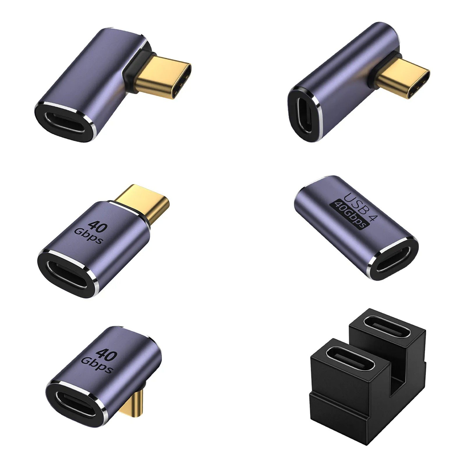 USB Type C адаптер 4.0 конвертер Папа-мама 100 Вт Быстрая зарядка 40 Гбит/с быстрая