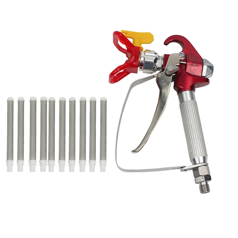 

3600PSI Airless Spray Sprayer Paint Sprayer With 517 Spray Tip Parts Silver&Red For Paint Sprayers Airless Spraying Machine