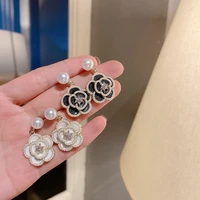 kose new fashion temperament palace style flower earrings womens light luxury simple small exquisite earrings high end earrings