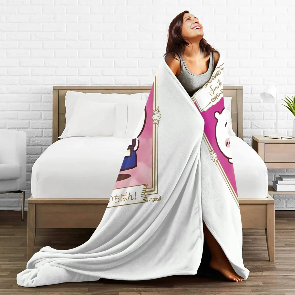 Одеяло Chiikawa для путешествий офиса фланелевое одеяло спальни теплое дизайнерское