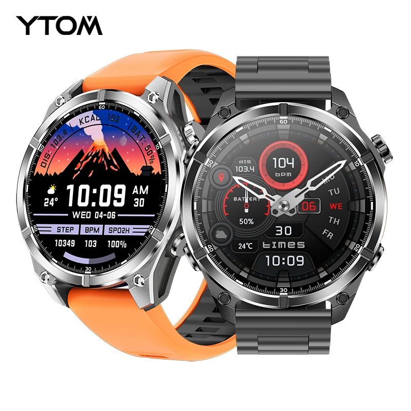 Фото YTOM HD300 AMOLED 3ATM Водонепроницаемые спортивные умные часы для мужчин и женщин Монитор здоровья Светодиодный фонарик AI GPT Смарт-часы Компас №1