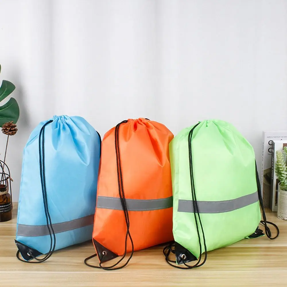 

New Lightweight Ruched Nylon Drawstring Backpacks Canvas All-Match Fitness Shoulder Bags Large Capacity Students School Bag