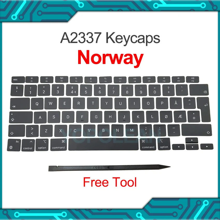 

Laptop A2337 Keys Keycaps Norway Layout For Macbook Air Retina 13" M1 A2337 Key Cap Keyboard 2020 EMC 3598