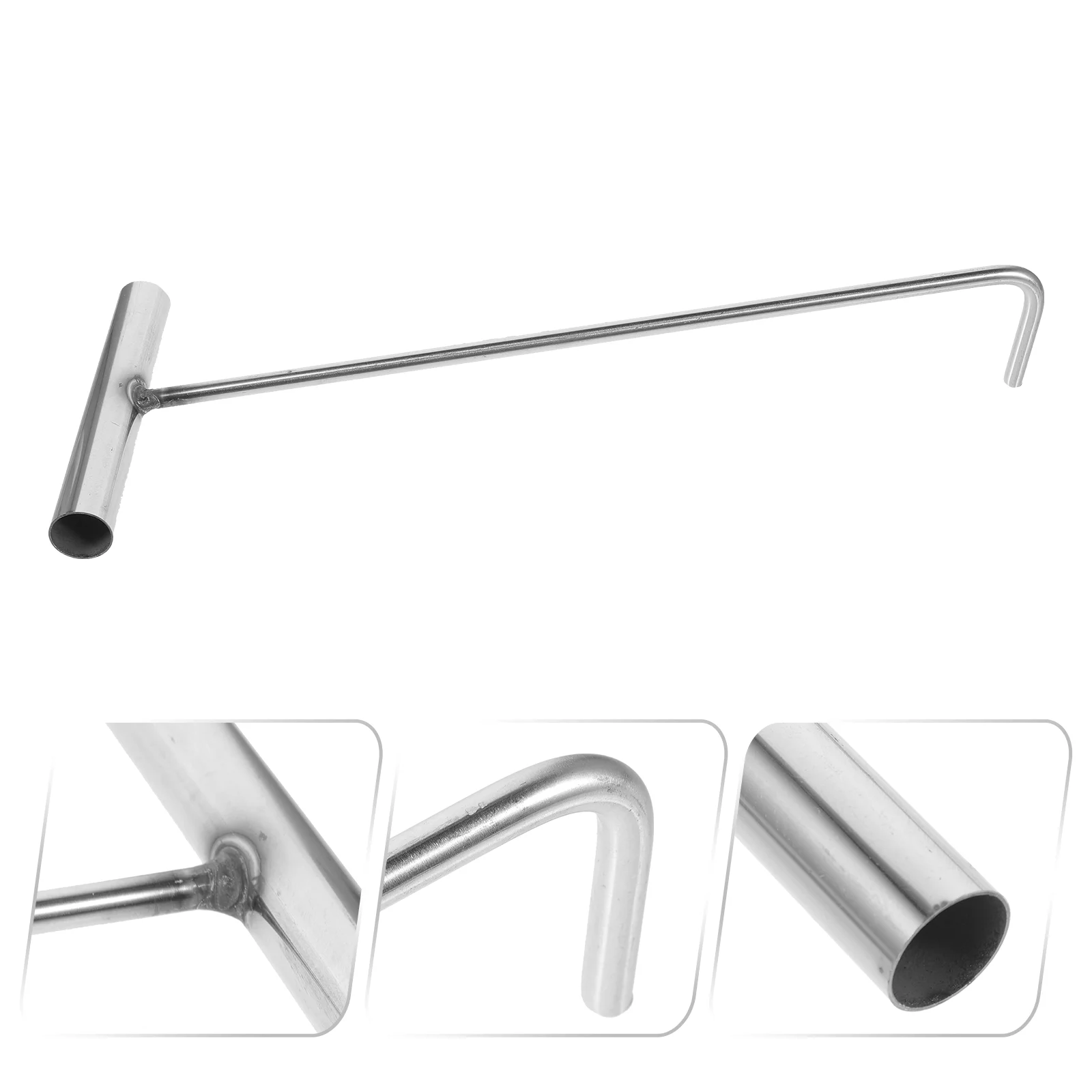 

Pin Stainless Steel Hook Lifter Hand Lifting Tool Heavy Duty Spring Drain Cover Well Lid Door Gadget Tools
