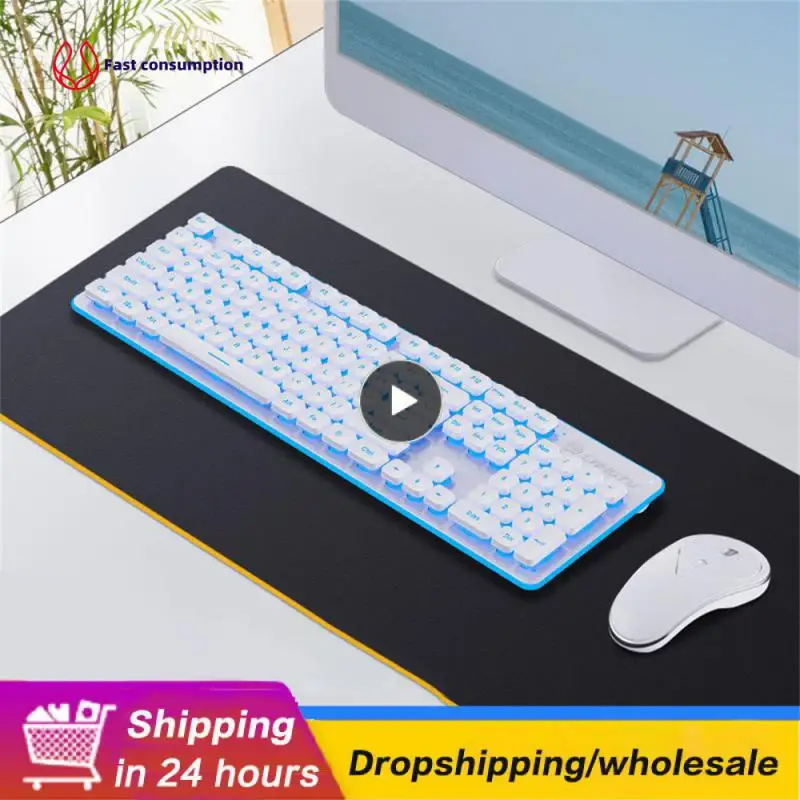 

Mute Waterproof Office Mouse Backlit Game Keyboard Ergonomics 1600dpi Usb Computer Keyboard Mouse Laptop Accessories