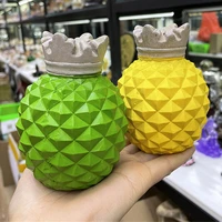 yellowgreen pineapple model craft ornaments crystal ball resin base jade ball display stand furniture desktop home decoration
