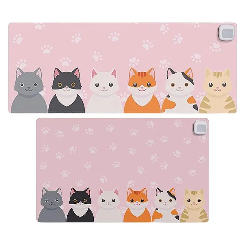 

Heated Desk Pad Antiskid Large Mouse Pad For Desk Cat Warm Big Mouse Pad Extended Edition Gaming Mouse Pad Heated Desk Pad