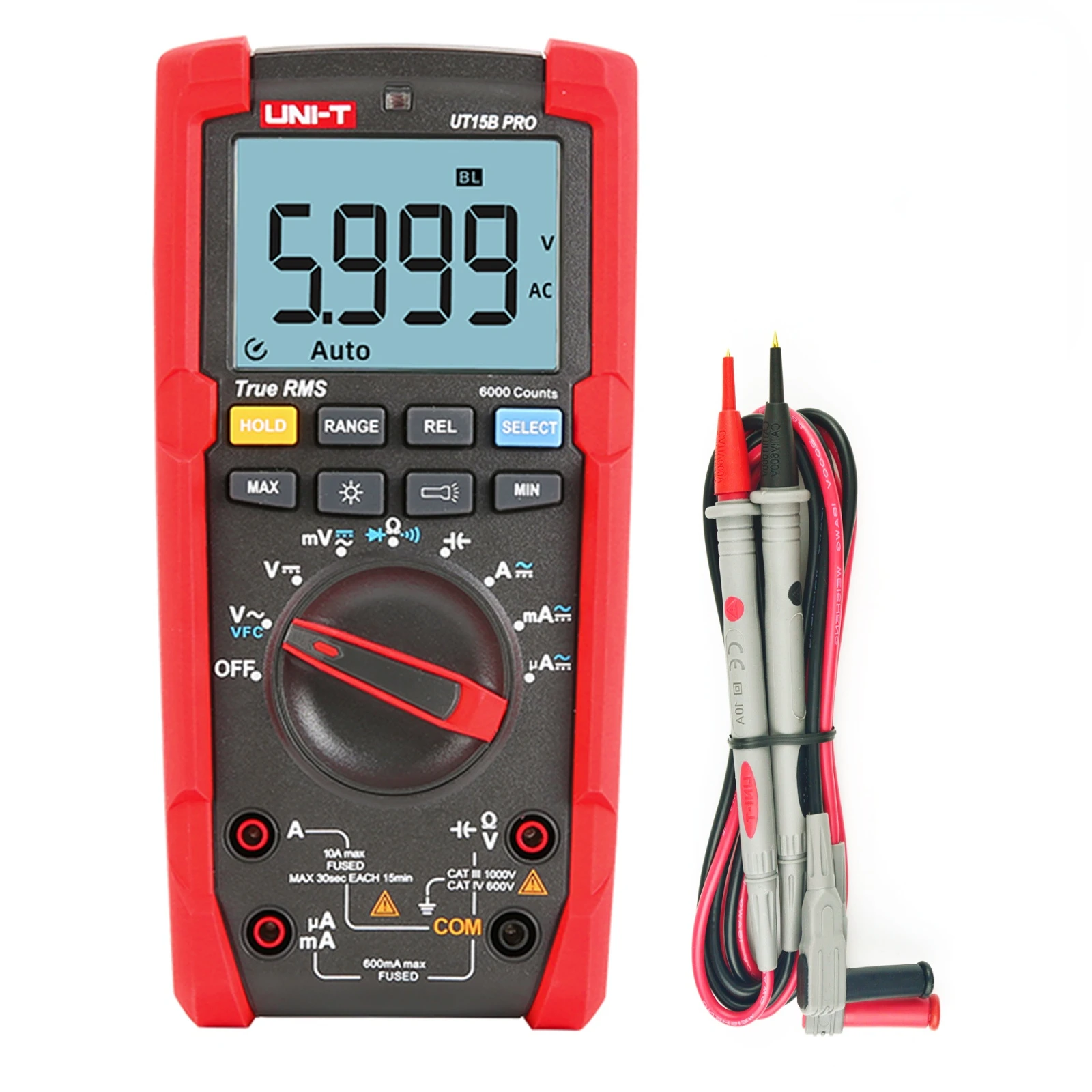 

UNI-T UT15B PRO UT17B PRO UT18B PRO True RMS Multimeter Substitute For Fluke 15B+ 17B+ 18B+,Capacitor Resistor Meter Anti-burn.