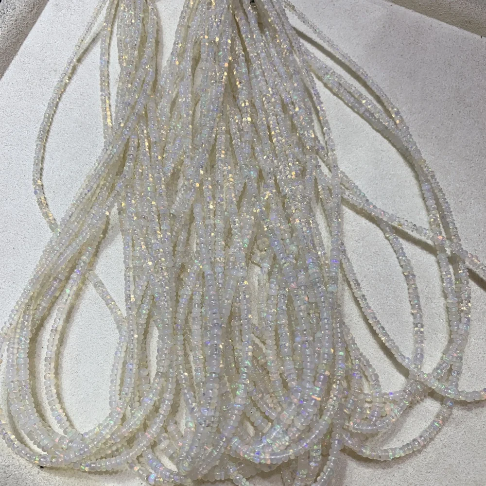 Круглые бусины из натурального эфиопского опала 3 6-2x3-мм