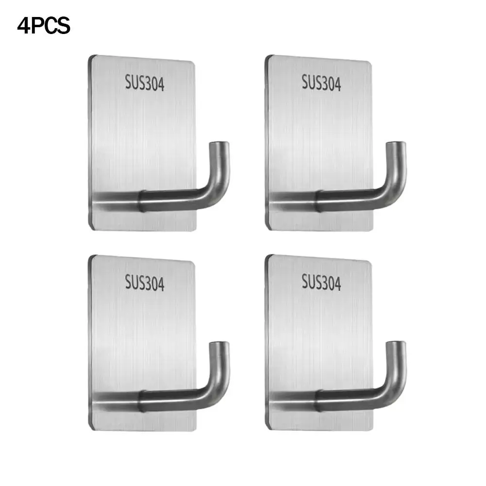 Крючки самоклеящиеся из нержавеющей стали 304 4 шт.