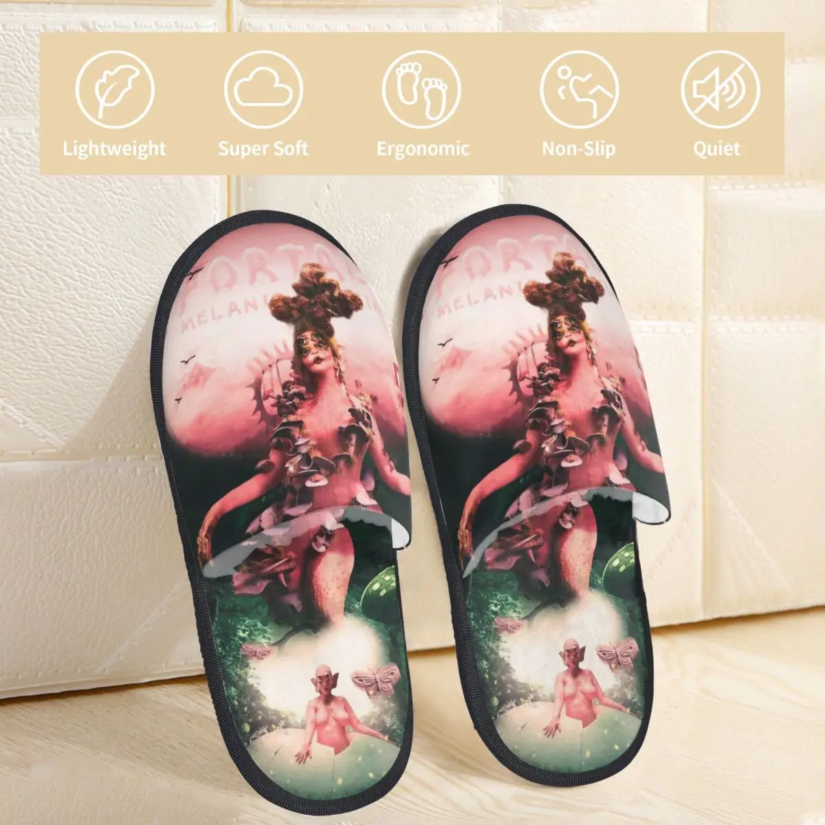 Домашние тапочки с логотипом Portals Tour для гостиной Melanie Martinez уютные шлепанцы из
