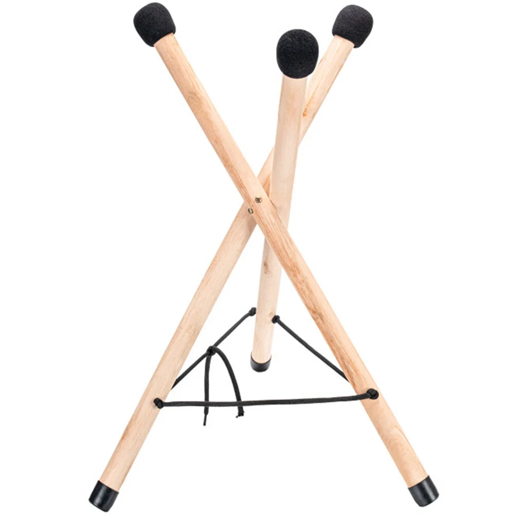 

Show Racks Floor Storage Tongue Drum Bracket Roller Wood Display Folding Support Tripod