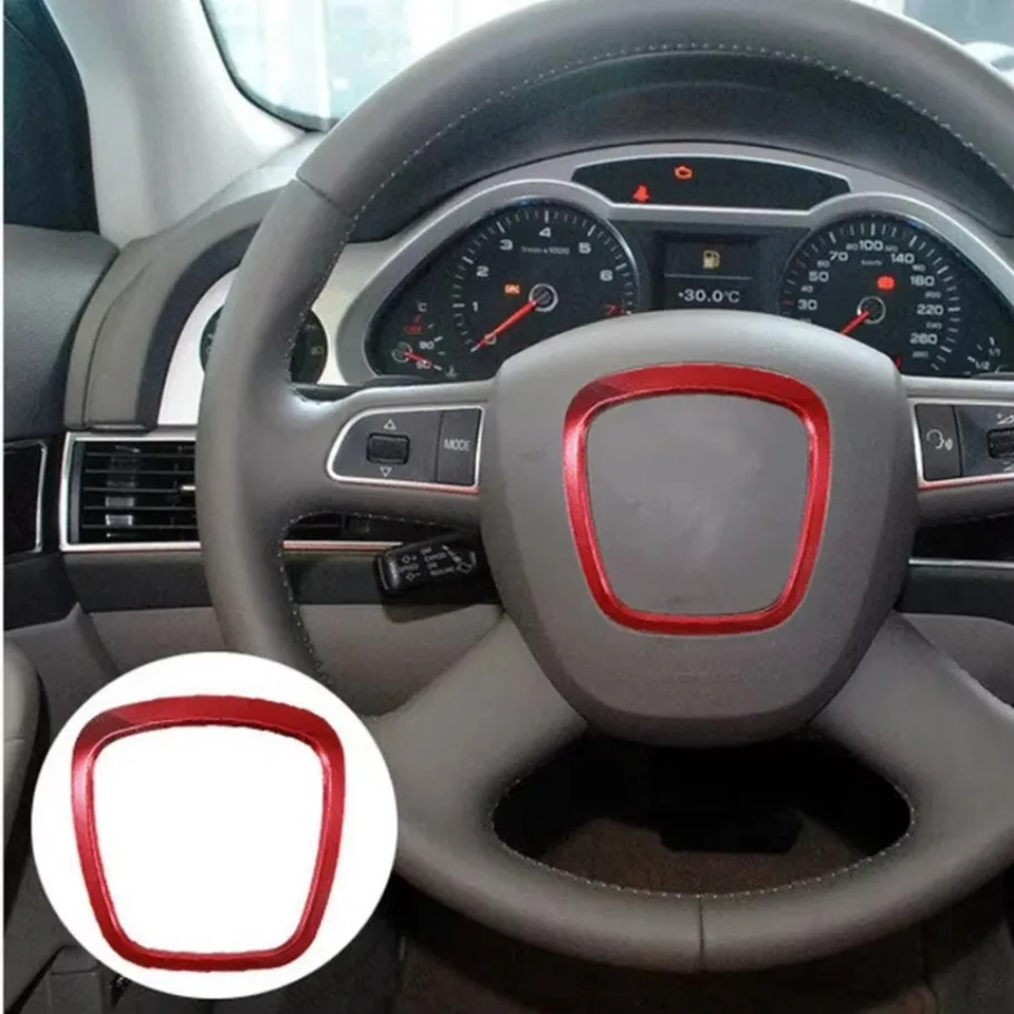 Для Audi A3 8P S3 A4 B6 B7 B8 A5 A6 C6 Q7 Q5 Q3 хромированная накладка на руль наклейка сменные
