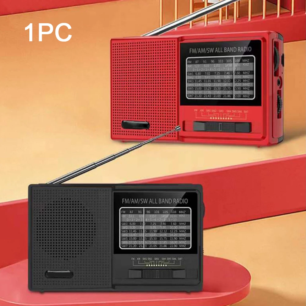 Professional Adjustment Knob Large Speaker Earphone Jack Battery Powered For Elderly Retro FM AM SW Portable Radio Digital Audio