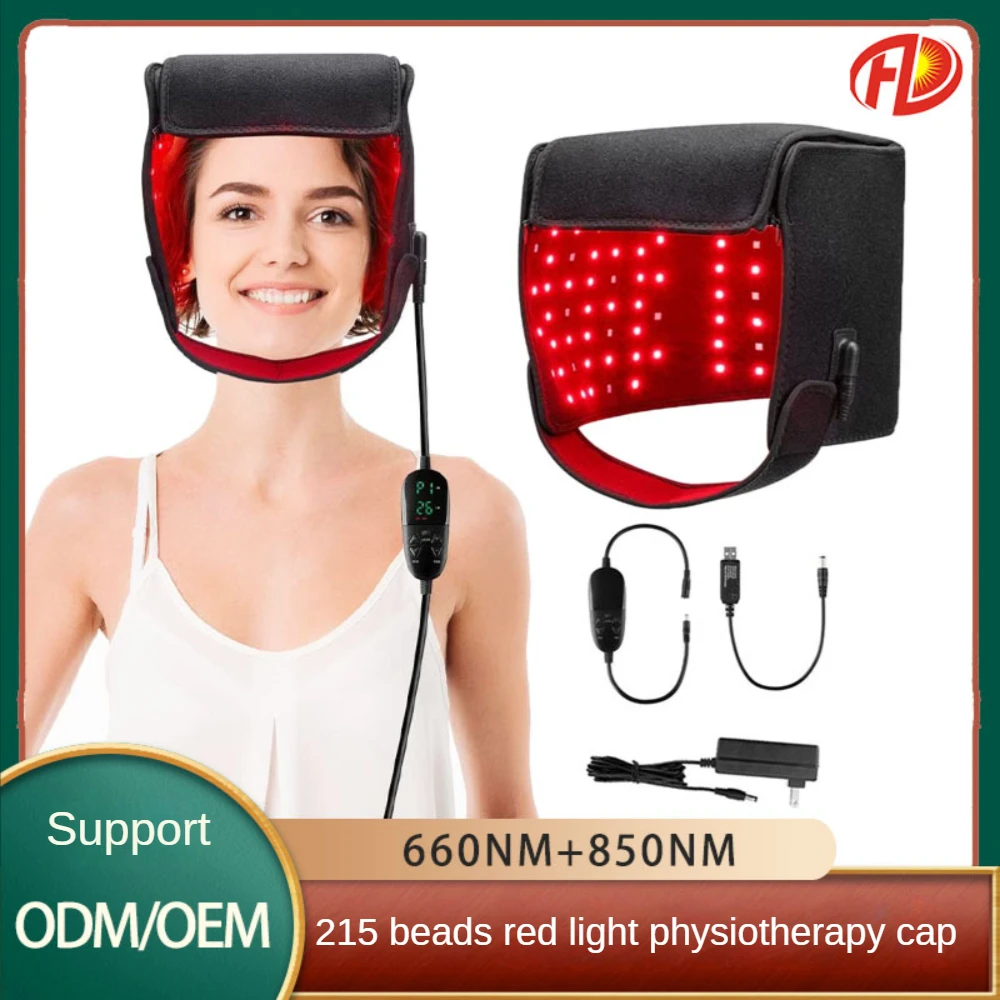 Portable Hair Growth Cap Laser LLLT Anti-Hair Care Infrared 660nm and 850nmLight Head Physiotherapy Instrument Multi-Purpose