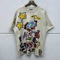 fashion summer short sleeve t shirt for men and women full of stars graffiti print hip hop high quality cotton short t