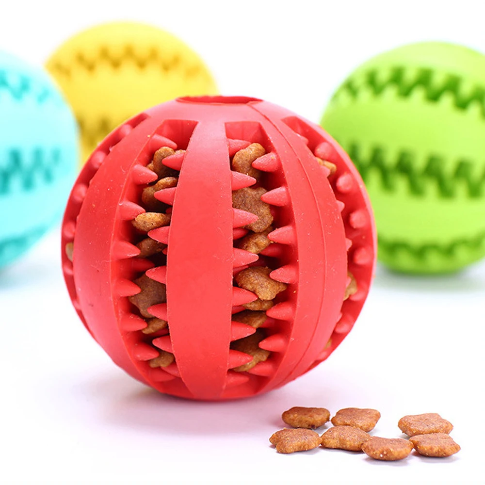 

Игрушка для собак 7 см, интерактивные резиновые шарики для больших собак, щенков, кошек, жевательные игрушки для чистки зубов домашних животных