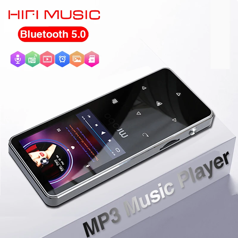 

New Bluetooth 5.0 Lossless MP3 Music Player HiFi Portable Audio Walkman With FM/E-book /Recorder/MP4 video Player Built-in 16GB