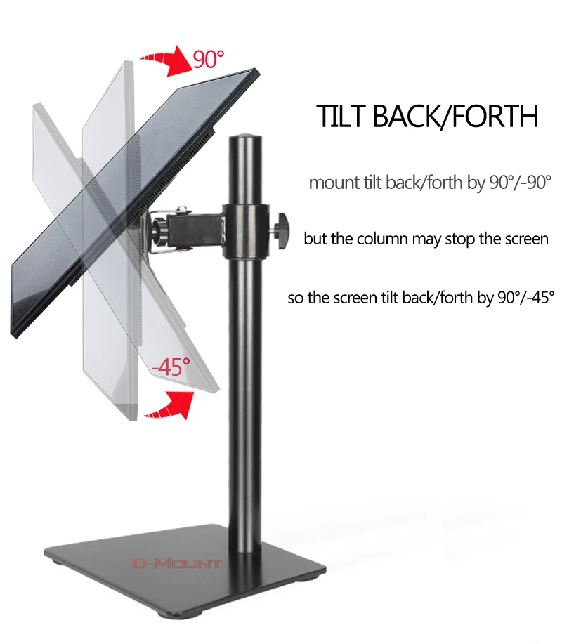 Металлическая настольная подставка для телефона 10-27 дюймов регулируемая высота