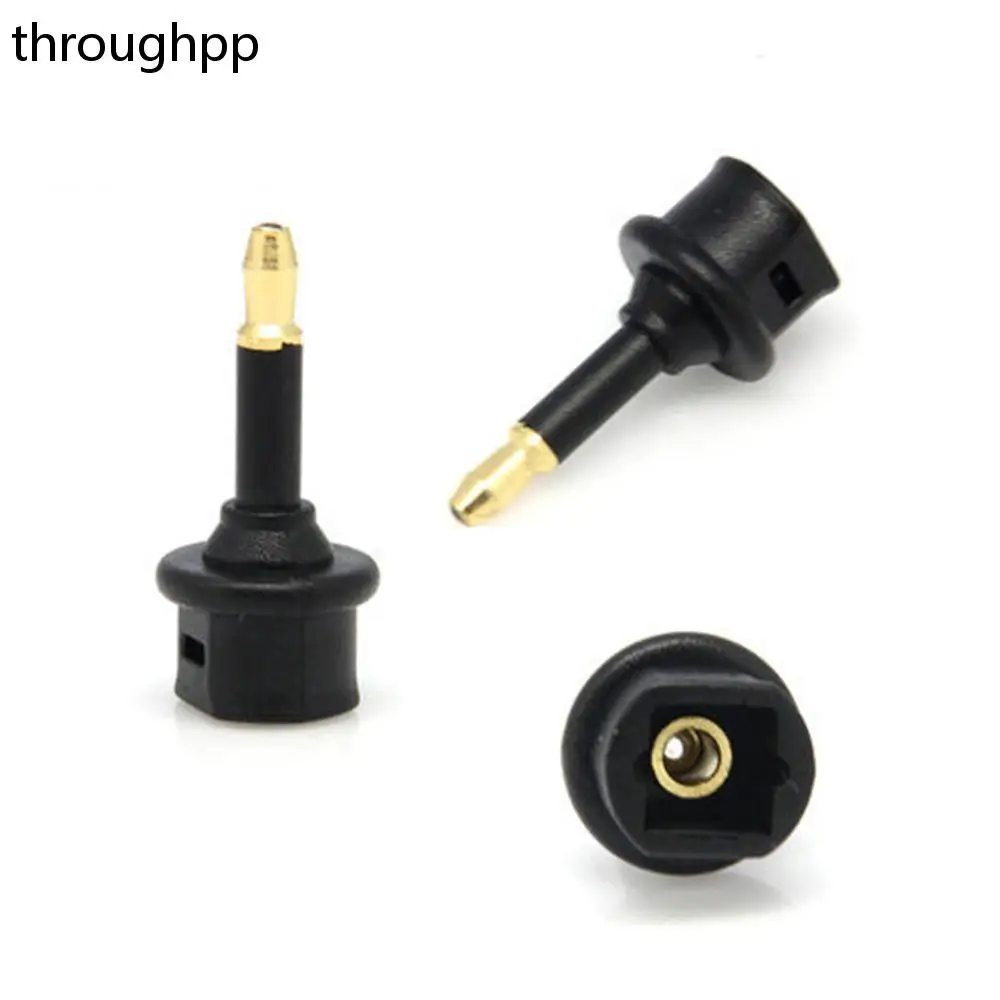 

3 PCS High Quality Practical Audio Fiber Optic Adapter Thrifty Black Mini Jack Plug