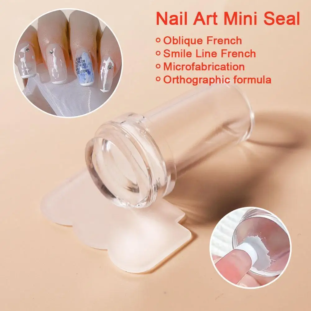 

Nail Stamper Jelly Silicone Printing Nail Polish Stamping Nail Tools Stamp Template Tip Scraper Manicure with French Stenci W5G1