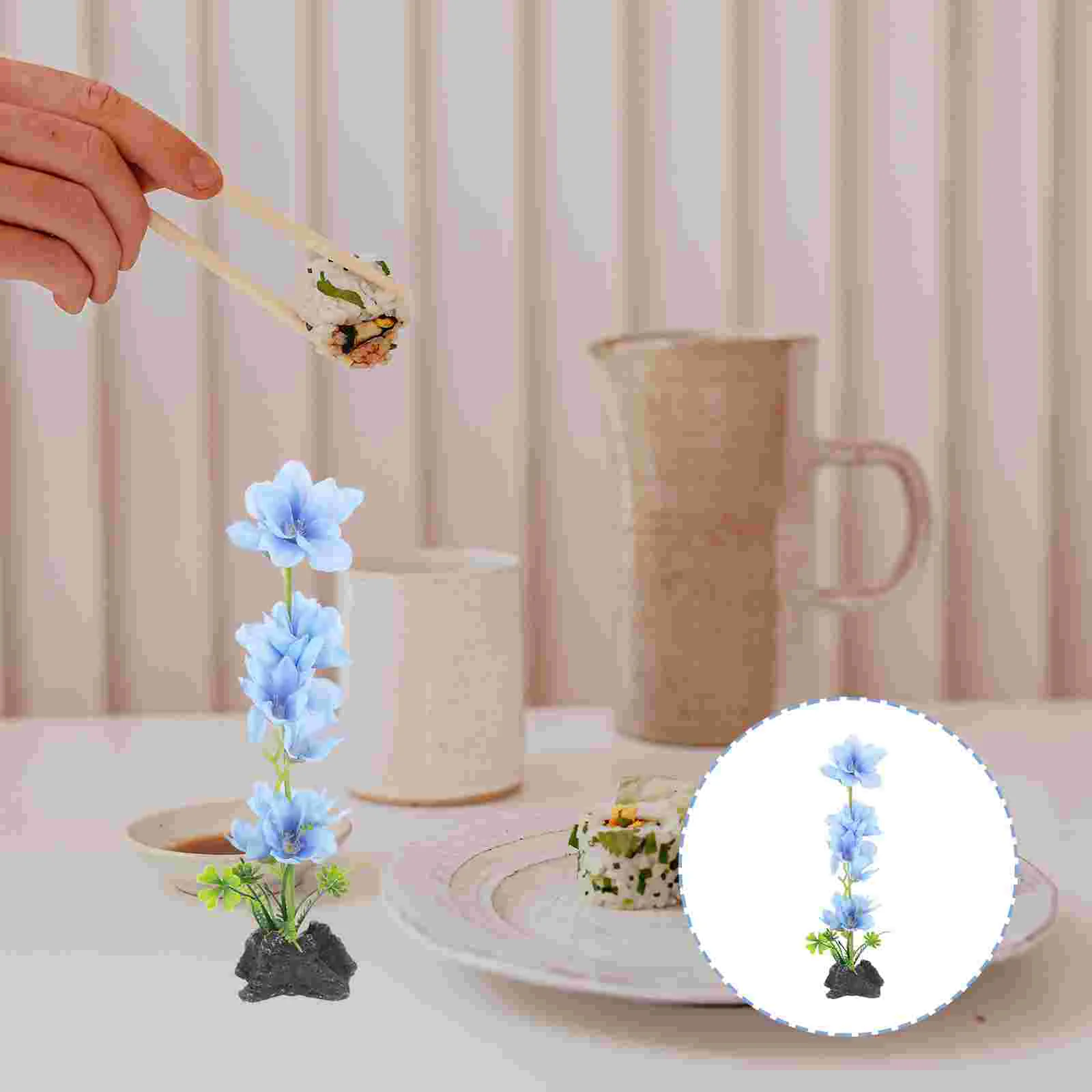 

Flower Plate Sashimi Decor Fake Ornament Sushi Serving Live Succulents Plantdecoration Restaurant Aquarium Japanese Dish