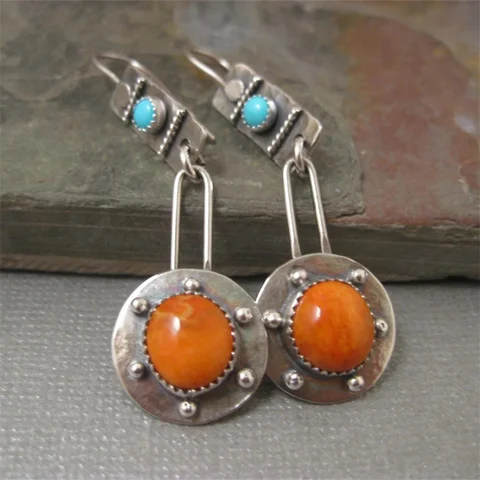 Винтажные серьги-подвески NovoPublic из цинкового сплава