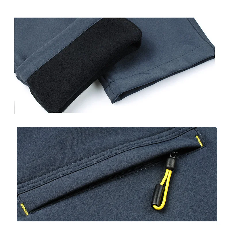High Quality 2022 Winter Thicken Mountain Fleece Warm Waterproof Winproof Breathable Soft Shell Pants Trousers Plus Size 5XL
