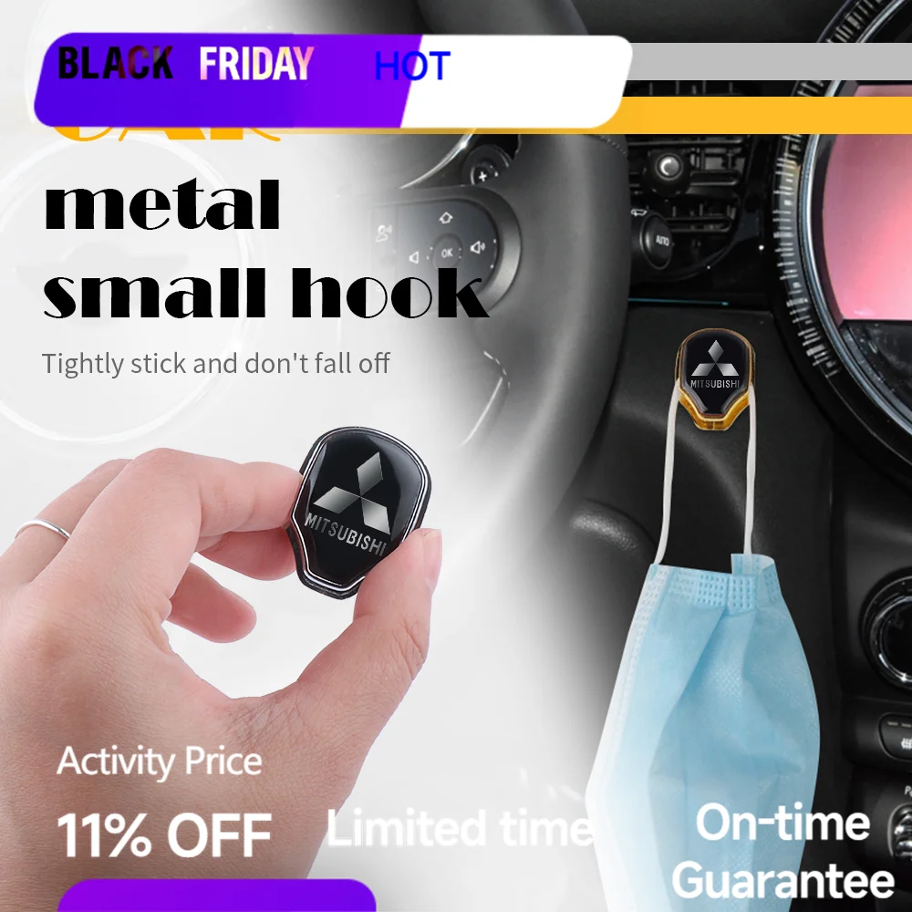 3D металлические крючки для хранения в салоне автомобиля наклейки аксессуары