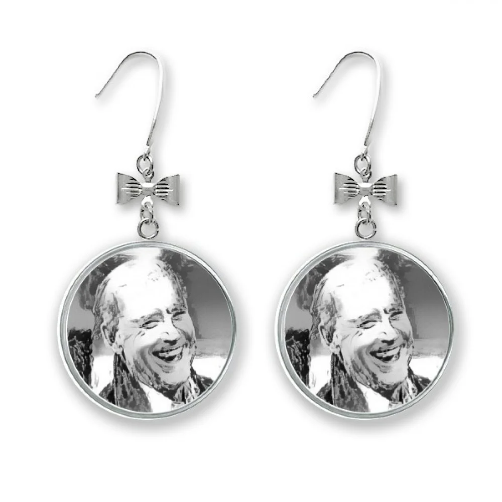 

American USA President Mock Contempt Bow Earrings Drop Stud Pierced Hook