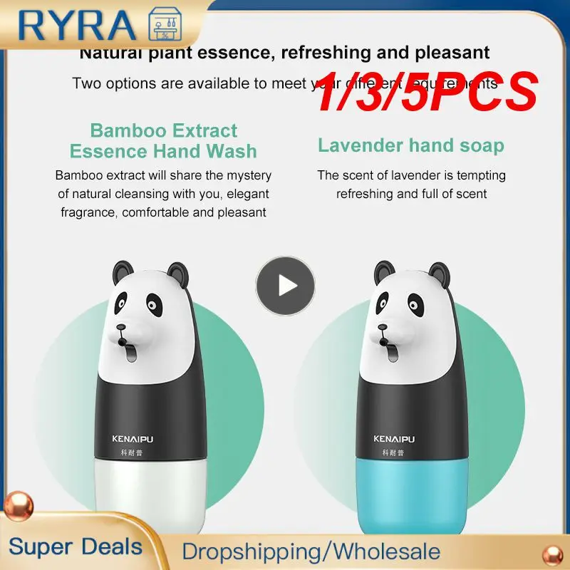 

1/3/5PCS Electric Automatic Foam Soap Dispenser Bathroom Smart Cartoon Washing Hand Bubble Machine Sanitizer USB Liquid For