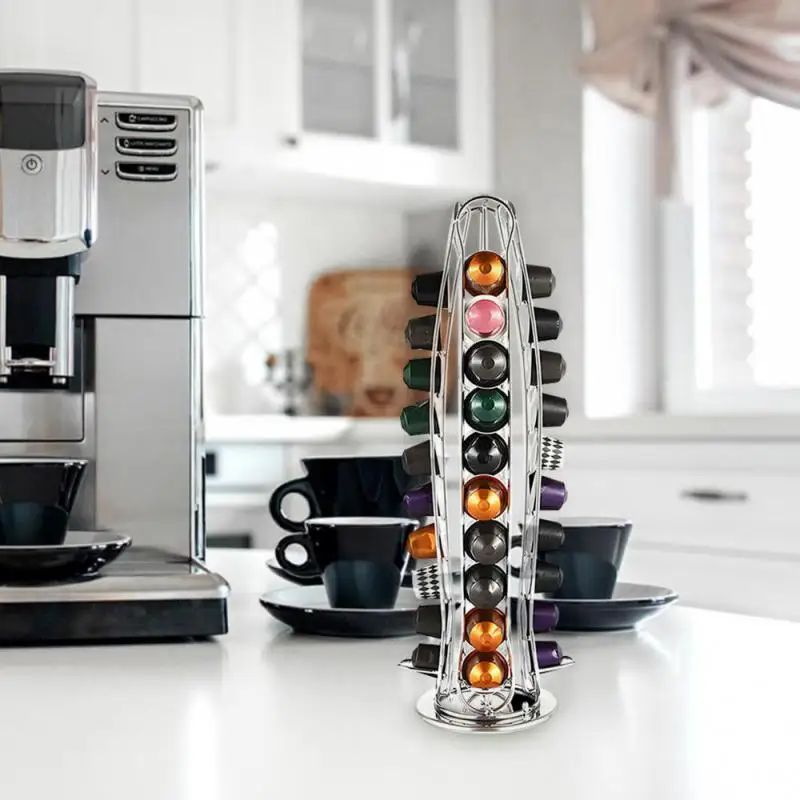 Вращающийся держатель для капсул кофе Nespresso Vertuo Line витрина башня полки хранения 40