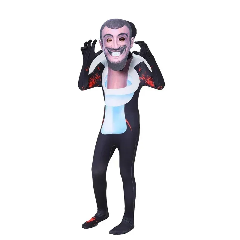 Фото Новые колготки Skibidi Cos Одежда Комбинезон Детская игра Косплей Костюм Surveillance Man Vs Toilet Man2025c;5,v'8.d; №4