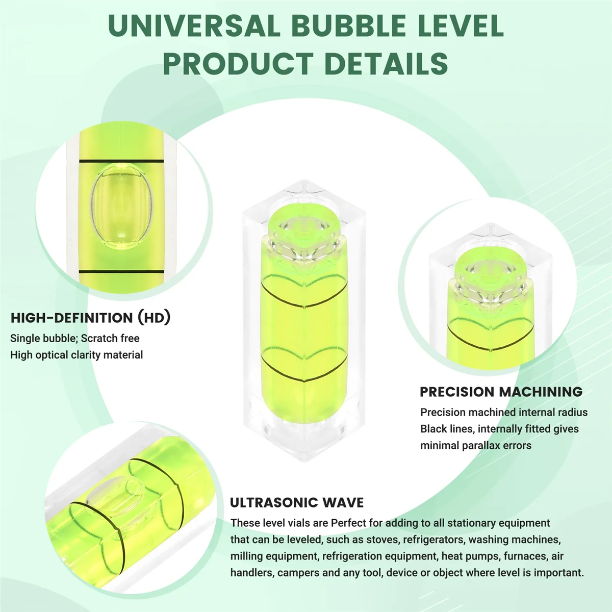 4 шт. 10x10x29 мм Универсальный квадратный Трипод с пузырьковым уровнем для