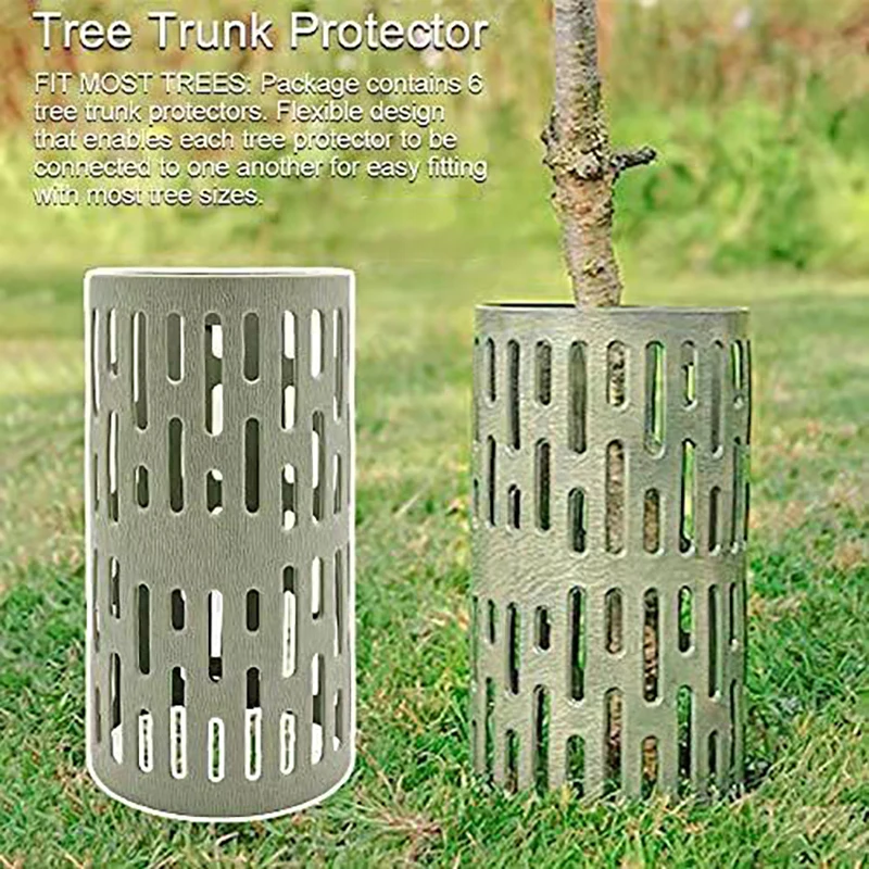 

Adjustable Tree Trunk Protector Flexible Plastic Sapling Guard Hollow Fence Guard Cover Plant Protection Tool Garden Accessories