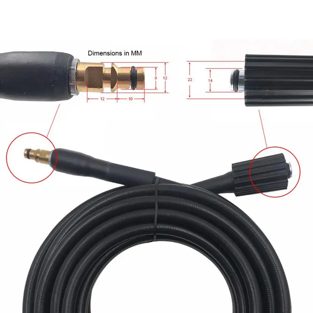 M22x1 5 14 мм 6-метровый шланг для мойки высокого давления 20 K2-K7