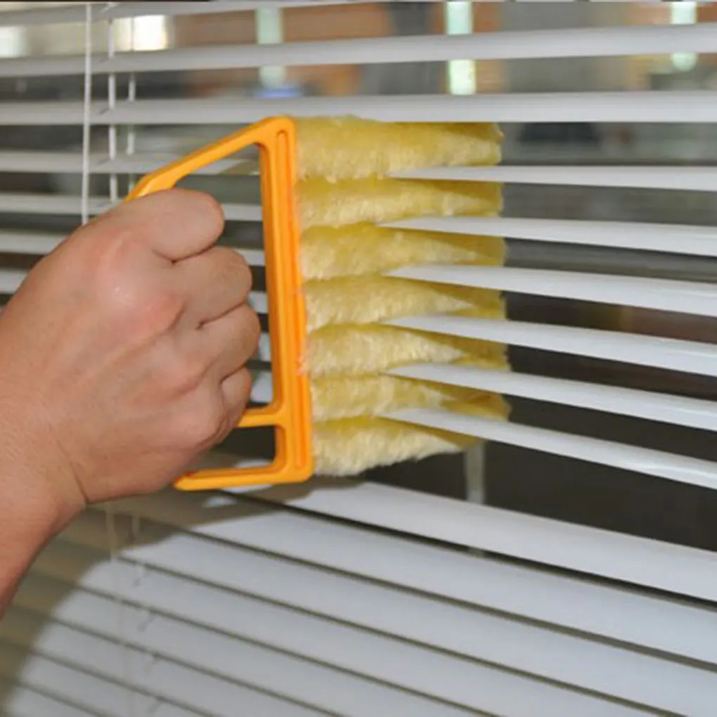 

1PC Useful Microfiber Window Cleaning Brush Air Conditioner Duster Cleaner With Washable Venetian Blind Blade Cleaning Cloth