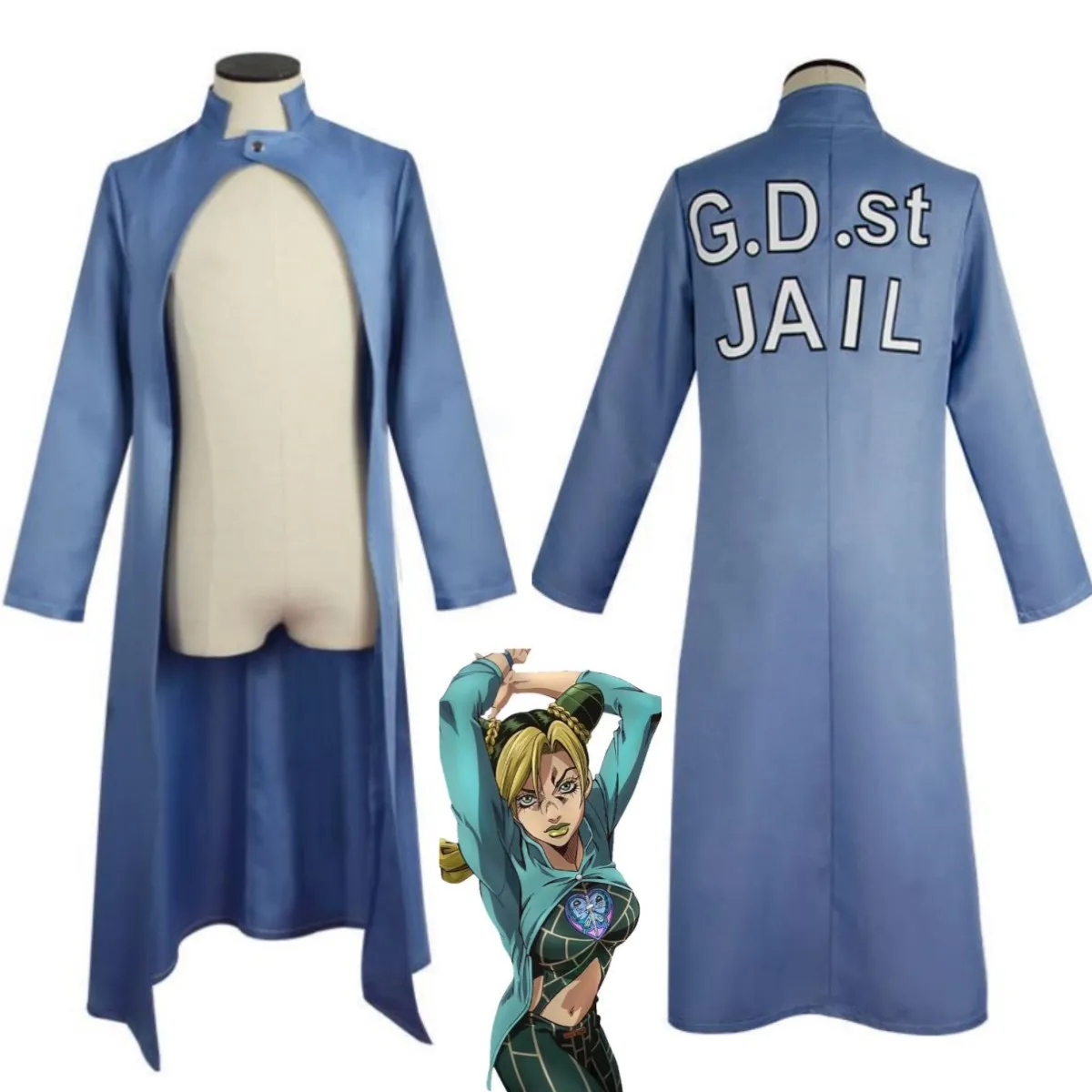 

Костюм для косплея Джоджо из аниме «Невероятные приключения», «камень», «Океан йоли», костюм для косплея, ветровка с длинными рукавами, пальто для мужчин и женщин