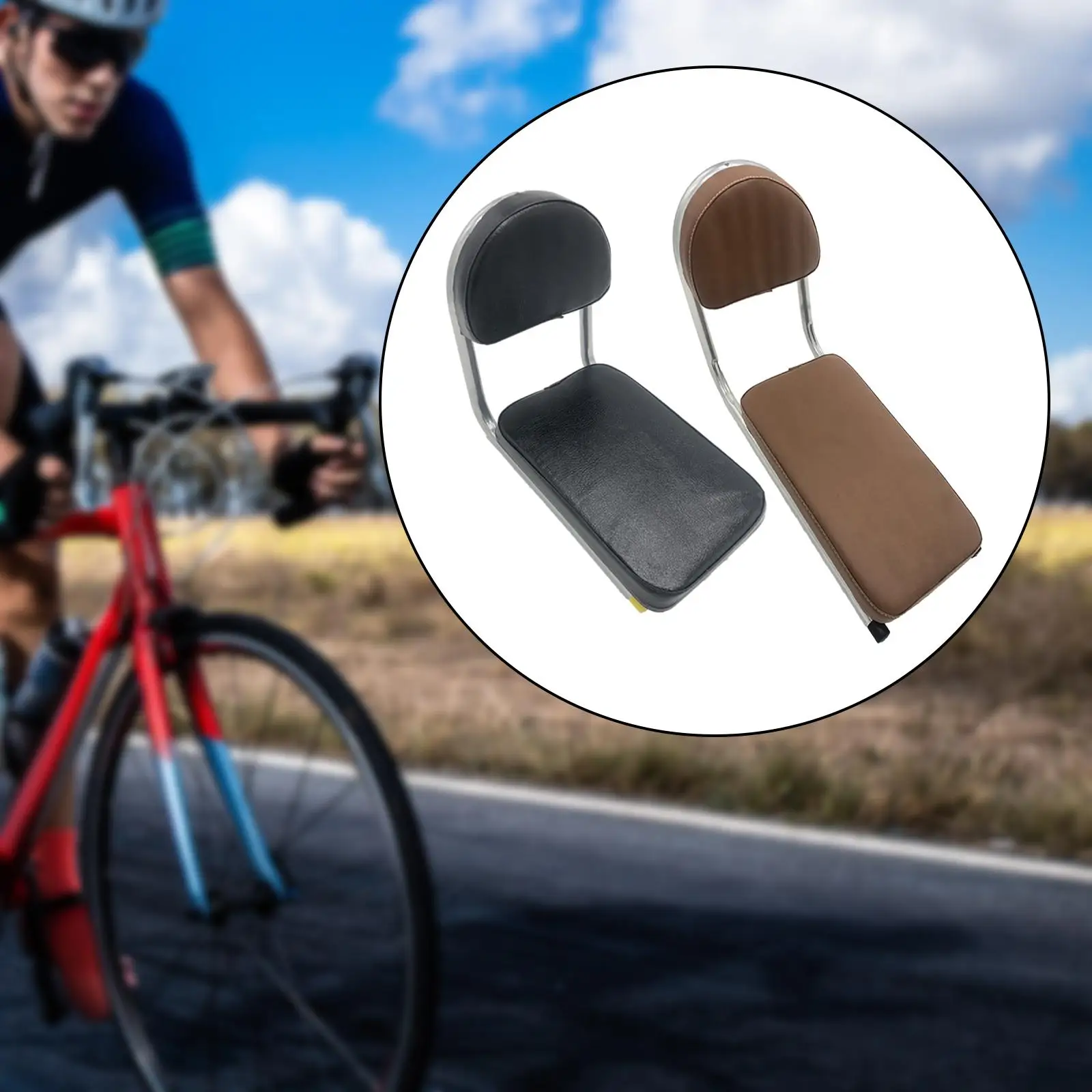 Подушка заднего сиденья велосипеда из искусственной кожи удобная легкая чистка