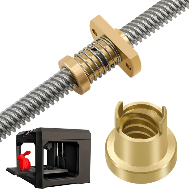 

T8 Anti-backlash Lead Screw Brass Nut Used To Upgrade Ender 3/CR10 Tornado/clone W3JD