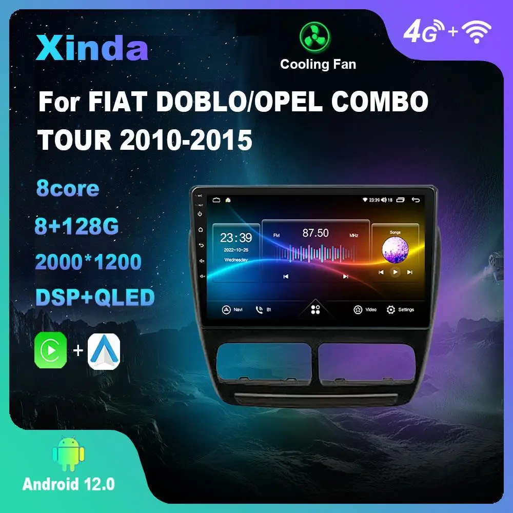 

Android 12.0 For FIAT DOBLO/OPEL COMBO TOUR 2010-2015 Multimedia Player Auto Radio GPS Carplay 4G WiFi DSP Bluetooth