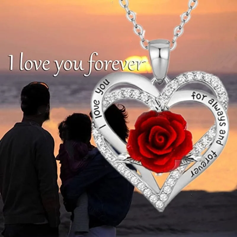 Женское ожерелье с подвеской в виде сердца