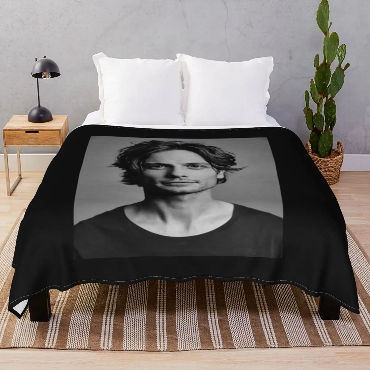 Matthew Gray Gubler Blankets Flannel Plush Print Super Soft Throw Blanket for Bed Home Couch Travel Office