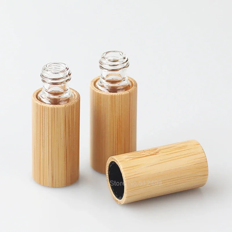 Бамбуковая рулонная бутылка 1-10 мл деревянная бутылка-ролик эфирное масло блеск