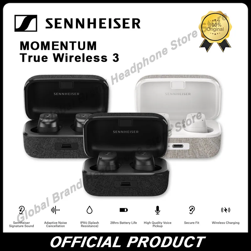 

100% Оригинальные беспроводные шумоподавляющие наушники Sennheiser Boost 3, спортивные наушники для бега, музыки, Hi-Fi стерео гарнитура