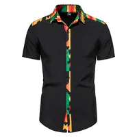 mens african dashiki print shirts hipster streetwear casual traditional african clothes men short sleeve button up shirt male