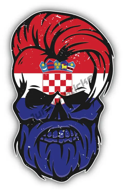 

HR Croatia Croatian Country Code Hrvatska Овальные формы Наклейка Флаг Кузов автомобиля Ноутбук Декоративная наклейка Водонепроницаемый декор