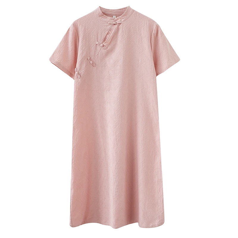 Платье-Ципао женское из хлопка и льна современное Восточное свободное