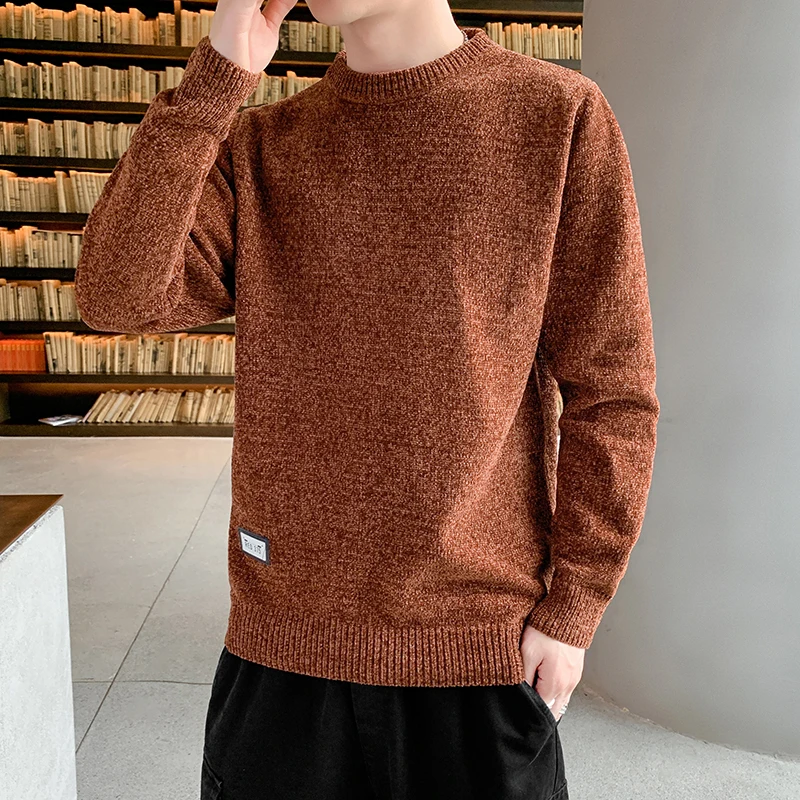 

Autumn and Winter Casual Sweaters for Men Round Neck New Fashion Knitwear Versatile Pullovers Male Clothes Sueter Masculino
